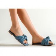  capone outfitters mules - blue - flat