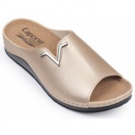  capone outfitters mules - beige - flat