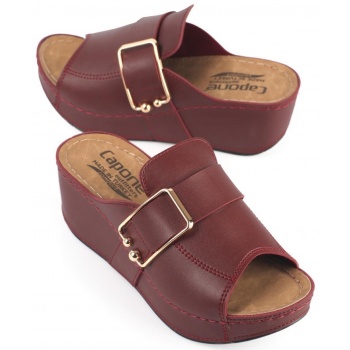 capone outfitters mules - burgundy  σε προσφορά