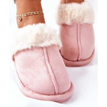 women`s slippers with fur pink pinky σε προσφορά