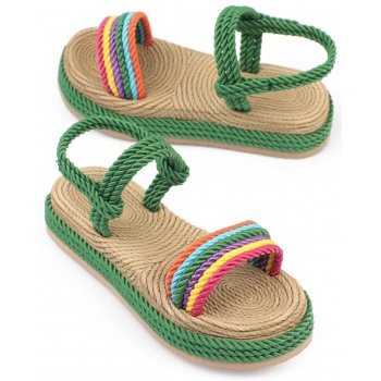 capone outfitters sandals - green - flat