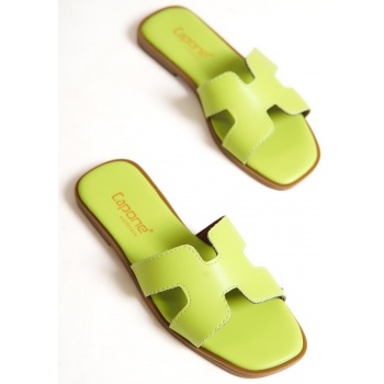 capone outfitters mules - green - flat σε προσφορά