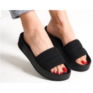  capone outfitters mules - black - flat