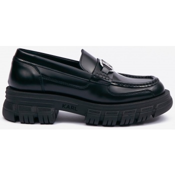 black women`s leather moccasins on the σε προσφορά