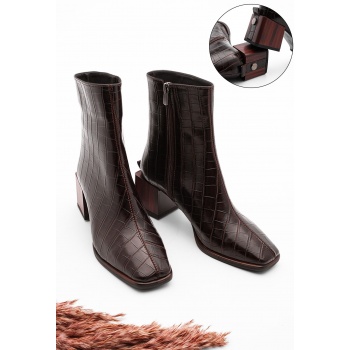 marjin ankle boots - brown - block σε προσφορά