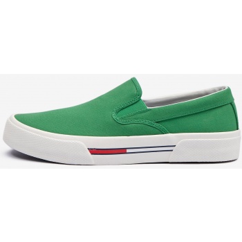 green mens slip on sneakers tommy jeans σε προσφορά