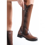  capone outfitters knee-high boots - brown - block