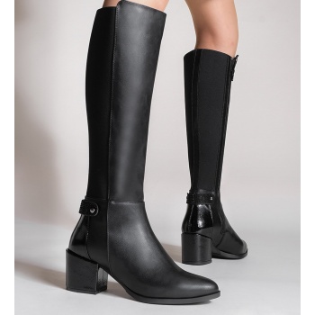 marjin knee-high boots - black - block σε προσφορά
