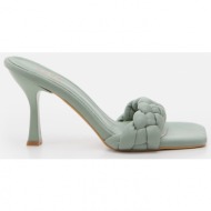  yaya by hotiç mules - green - stiletto heels