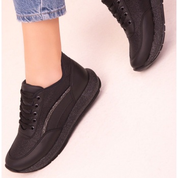 soho women`s black sneakers 17761