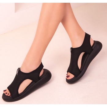 soho black women`s sandals 16136