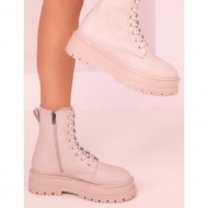  soho beige women`s boots & booties 17441