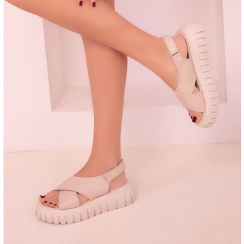 soho beige women`s sandals 17836 σε προσφορά