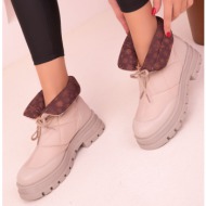  soho beige women`s boots & booties 17613
