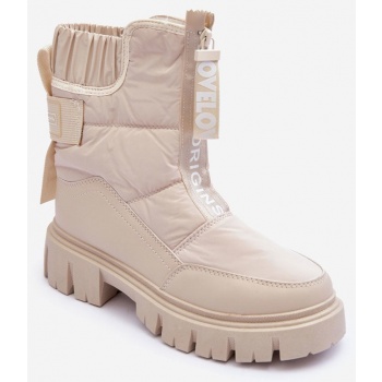 high women`s winter boots tailed beige σε προσφορά