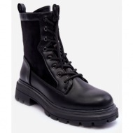  women`s leather worker, shoes black faustina