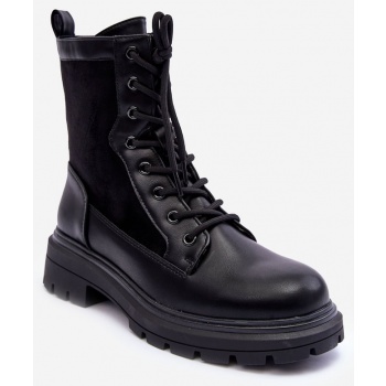 women`s leather worker, shoes black σε προσφορά