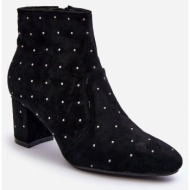  decorated with caps women`s upper shoes black antede
