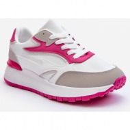  women`s sports shoes on the platform white-pink henley