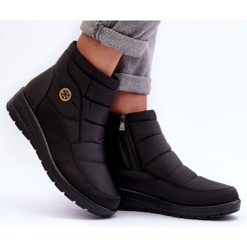 women`s winter boots with lining black σε προσφορά