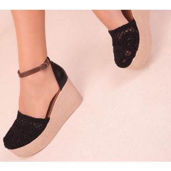 soho black women`s wedge heels shoes σε προσφορά