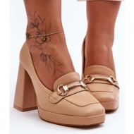  fashionable leather pumps nude rouse