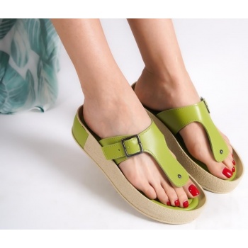 capone outfitters mules - green - flat σε προσφορά