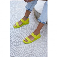 madamra women`s yellow drawstring sandals