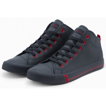 ombre men`s ankle sneakers shoes - navy
