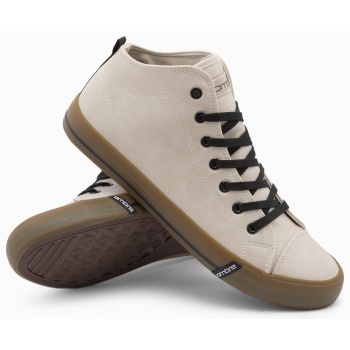 ombre men`s ankle sneakers shoes - cream