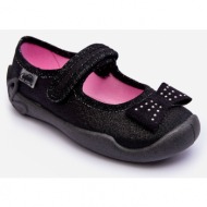  children`s slippers ballerinas with cockade befado 114x240 black