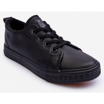 children`s leather sneakers black σε προσφορά