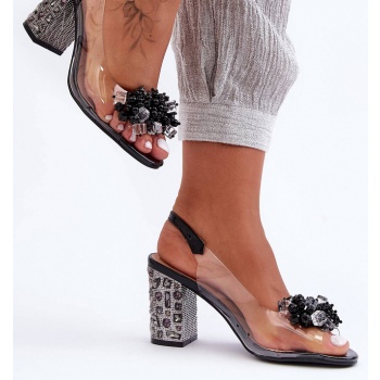 transparent stylish high heel sandal σε προσφορά