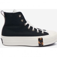  white and black womens ankle sneakers on converse chuck t platform - women