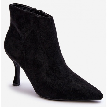 women`s suede heeled shoes black merisa σε προσφορά