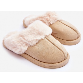 women`s slippers flaps with fur light σε προσφορά