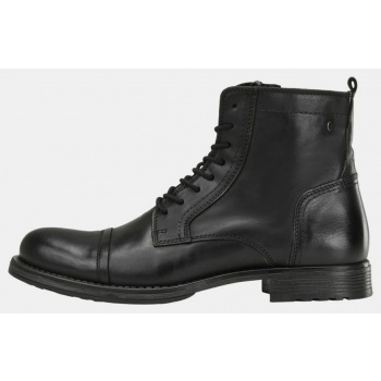 black men`s leather ankle boots jack