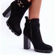  leather high heel shoes black liani