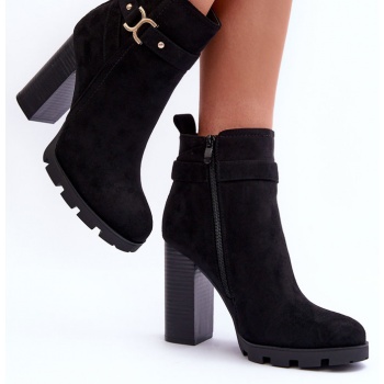 leather high heel shoes black liani σε προσφορά