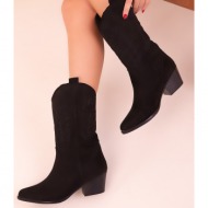  soho black suede women`s boots 18331