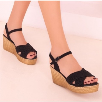 soho black women`s wedge heels shoes σε προσφορά