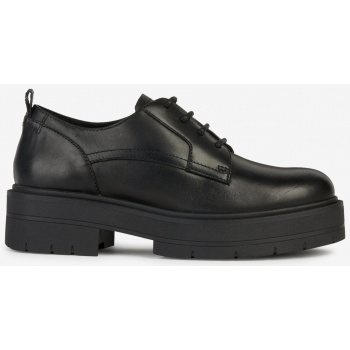 black leather shoes for geox spherica  σε προσφορά