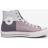  pink-grey mens ankle sneakers converse chuck 70 crafted patchwo - men