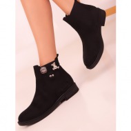  soho black suede women`s boots & booties 18357