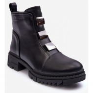  leather flat-heeled shoes black azulenn