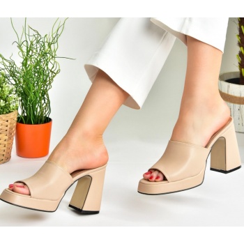 fox shoes nude women`s thick heeled σε προσφορά