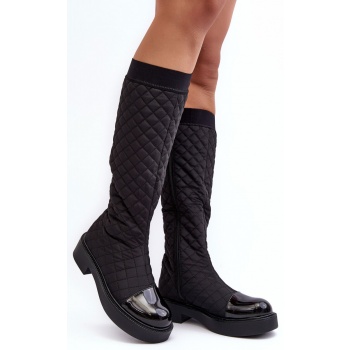 needle-heeled boots, black amalfri