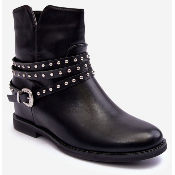 embellished leather women`s flat shoes σε προσφορά