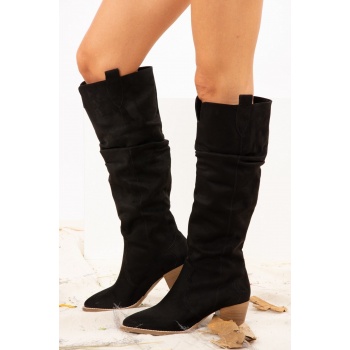 fox shoes women`s black suede boots σε προσφορά