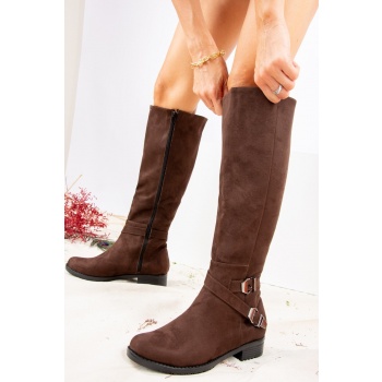 fox shoes brown suede women`s boots σε προσφορά